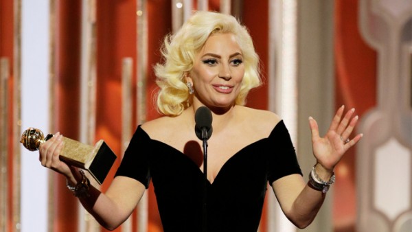 | THE UNTITLED MAGAZINE 73rd ANNUAL GOLDEN GLOBE AWARDS -- Pictured: Lady Gaga, "American Horror Story: Hotel", Winner, Best Actress - Limited Series or TV Movie at the 73rd Annual Golden Globe Awards held at the Beverly Hilton Hotel on January 10, 2016 -- (Photo by: Paul Drinkwater/NBC)