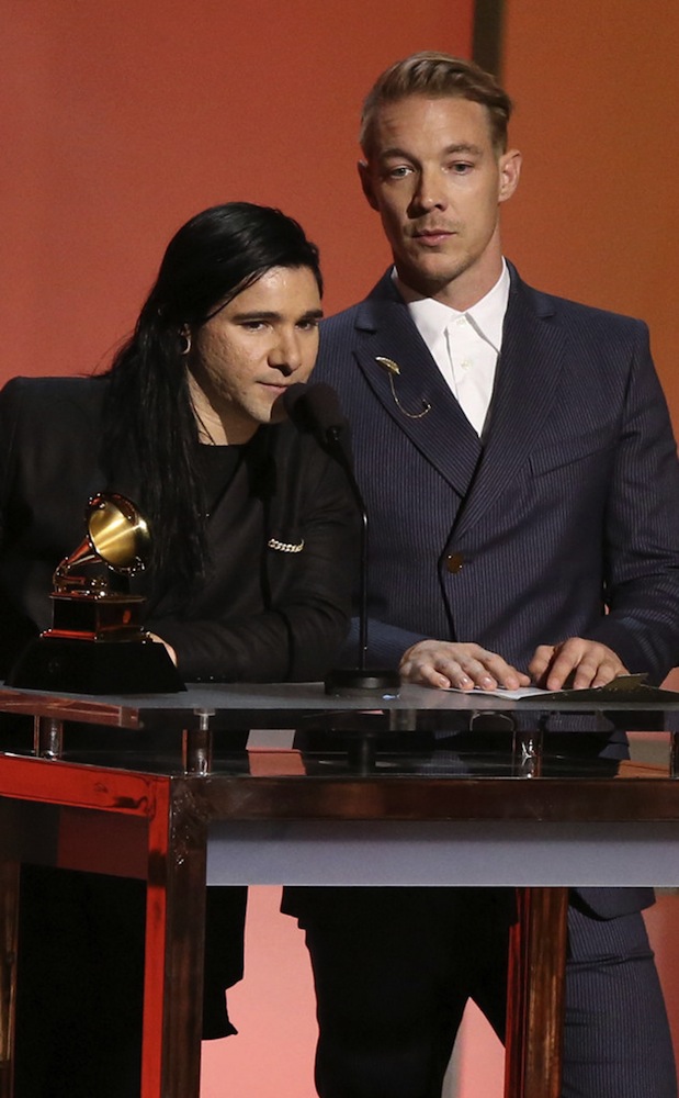 Skrillex & Diplo accepting their Grammy for Best Dance Recording.