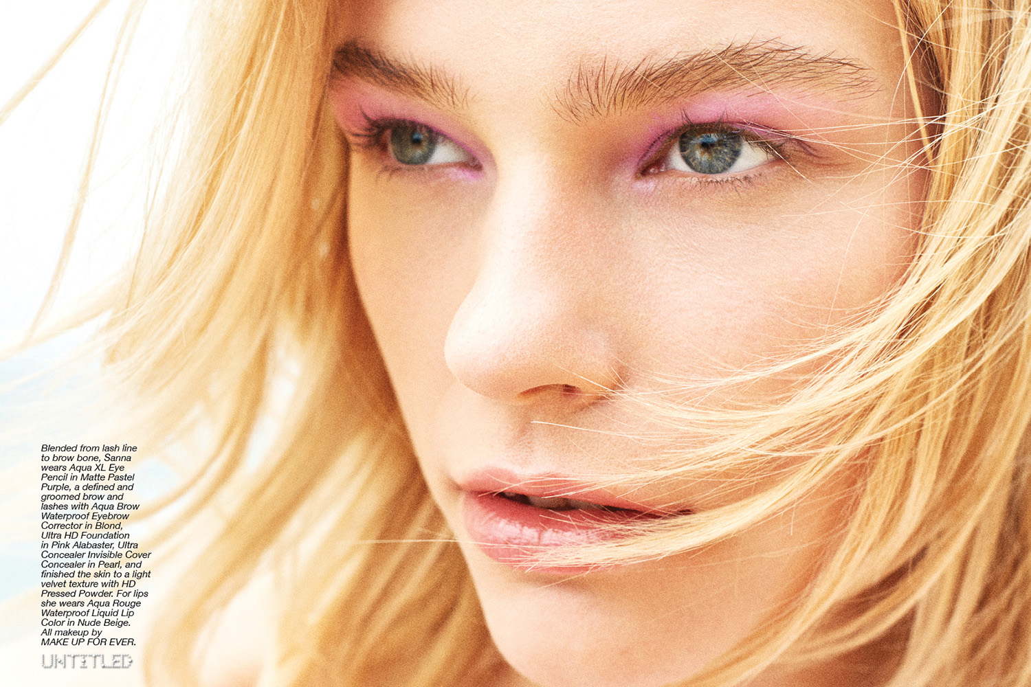 Pastel Power Beauty - Photography by Anne Menke for The Untitled Magazine featuring model Sanna Bockstrom