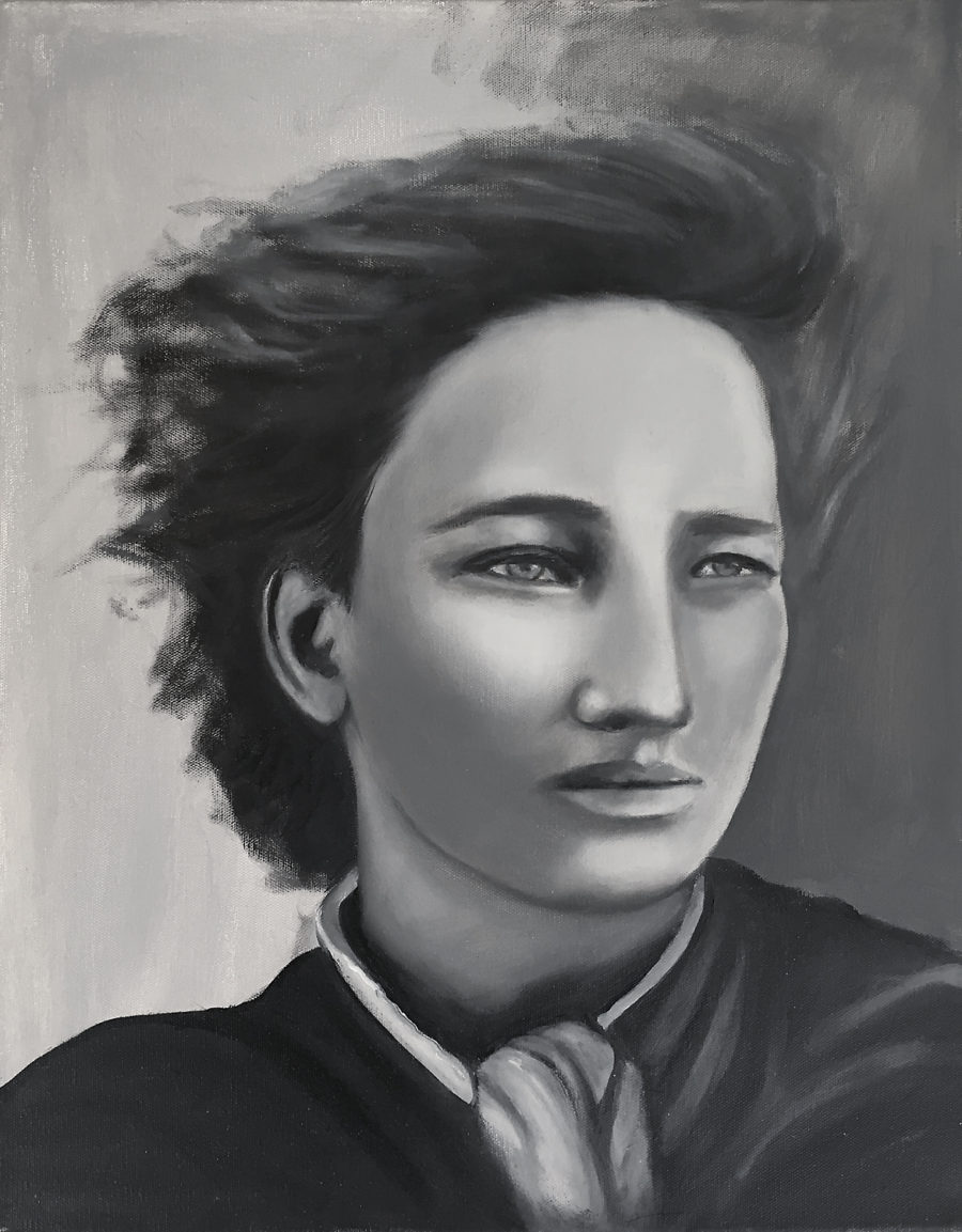 Indira Cesarine My Name is Victoria Woodhull 2017 Oil on Canvas The Untitled Space SHE INSPIRES Exhibit May 2017