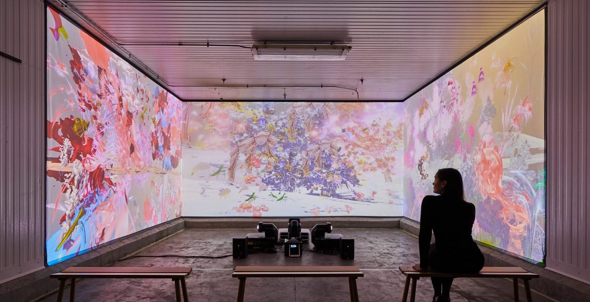 1. SBLA TRANSFER gallery TRANSFER DOWNLOAD LA video projection