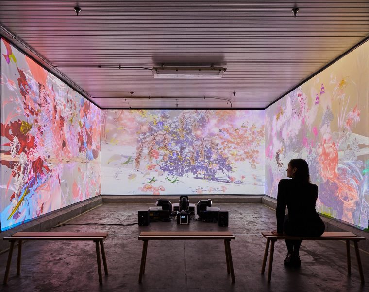 1. SBLA TRANSFER gallery TRANSFER DOWNLOAD LA video projection