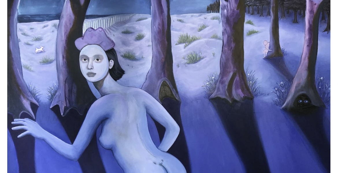 Bambou Gili Purple Painting 2020