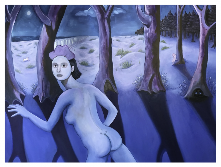 Bambou Gili Purple Painting 2020