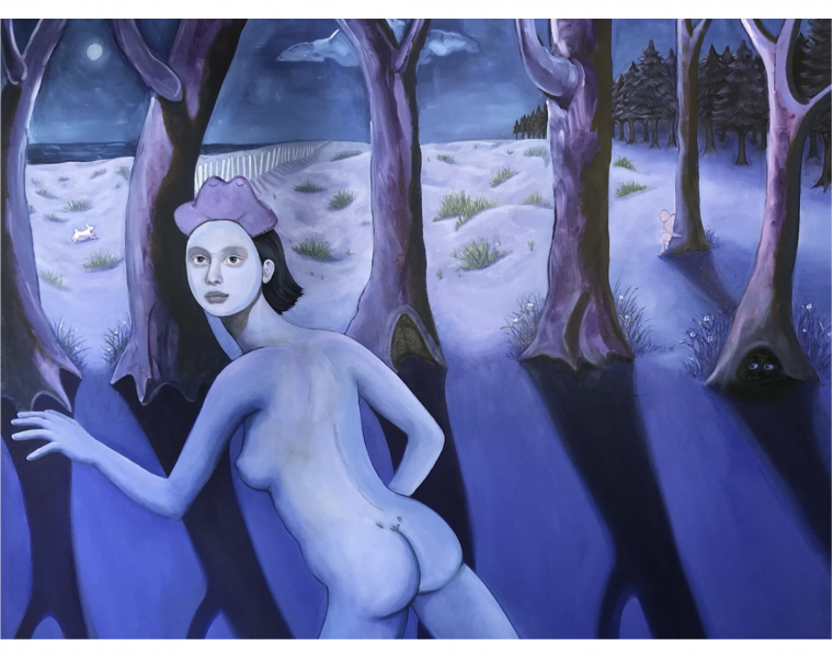 Bambou Gili Purple Painting 2020