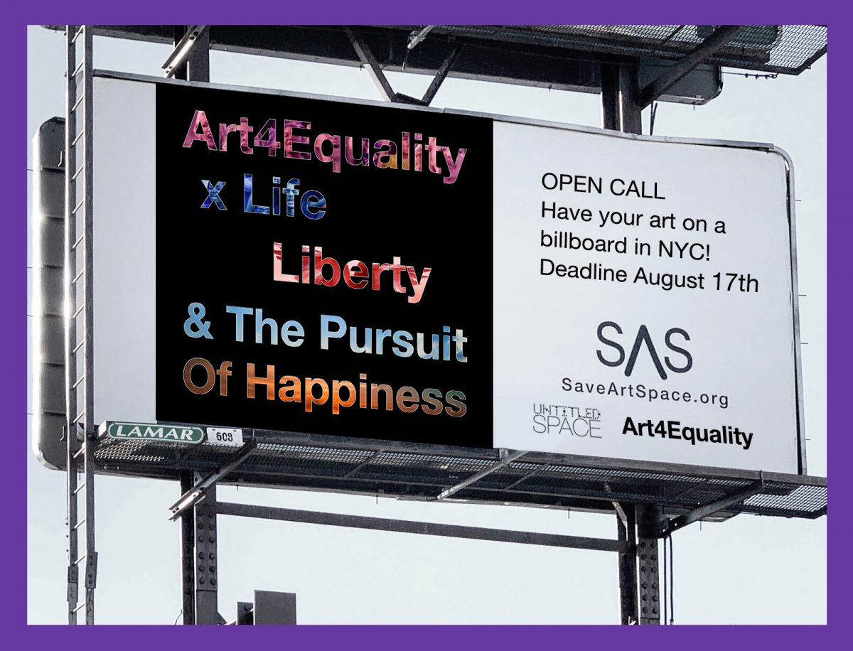 Art4equality x Saveartspace NYC Open Call August 17th CROP