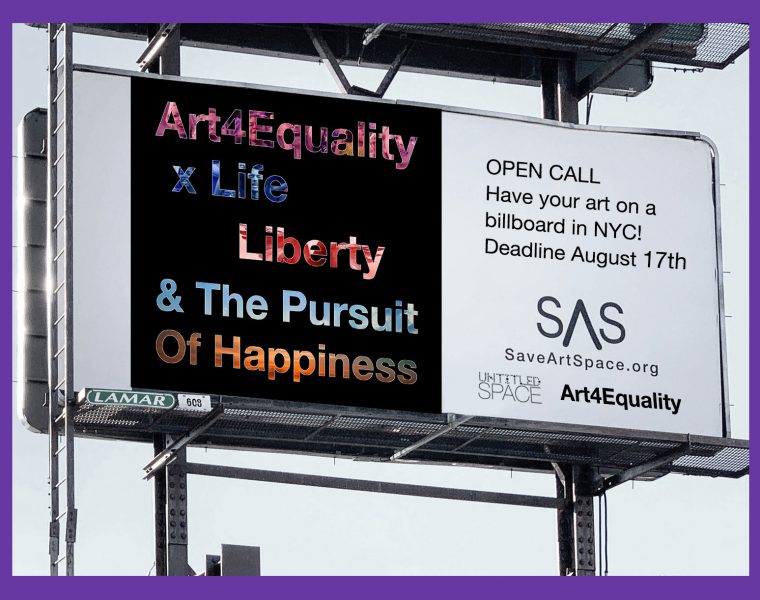 Art4equality x Saveartspace NYC Open Call August 17th CROP