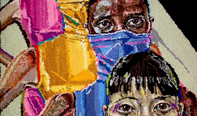 LindaFriedmanSchmidt ContagiousSilence 2009 discardedclothing 44x24in TheUntitledSpace 900xFeatured