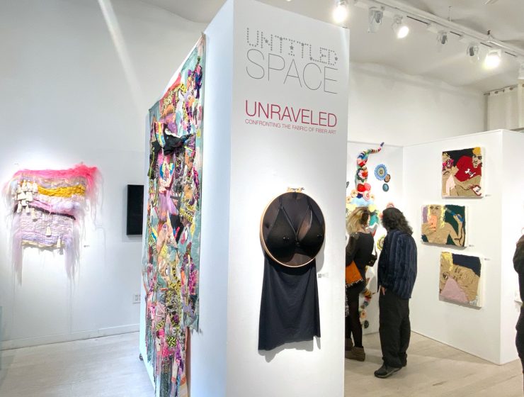 UNRAVELED Confronting The Fabric Of Fiber Art Group Exhibition The Untitled Space Opening Reception 001