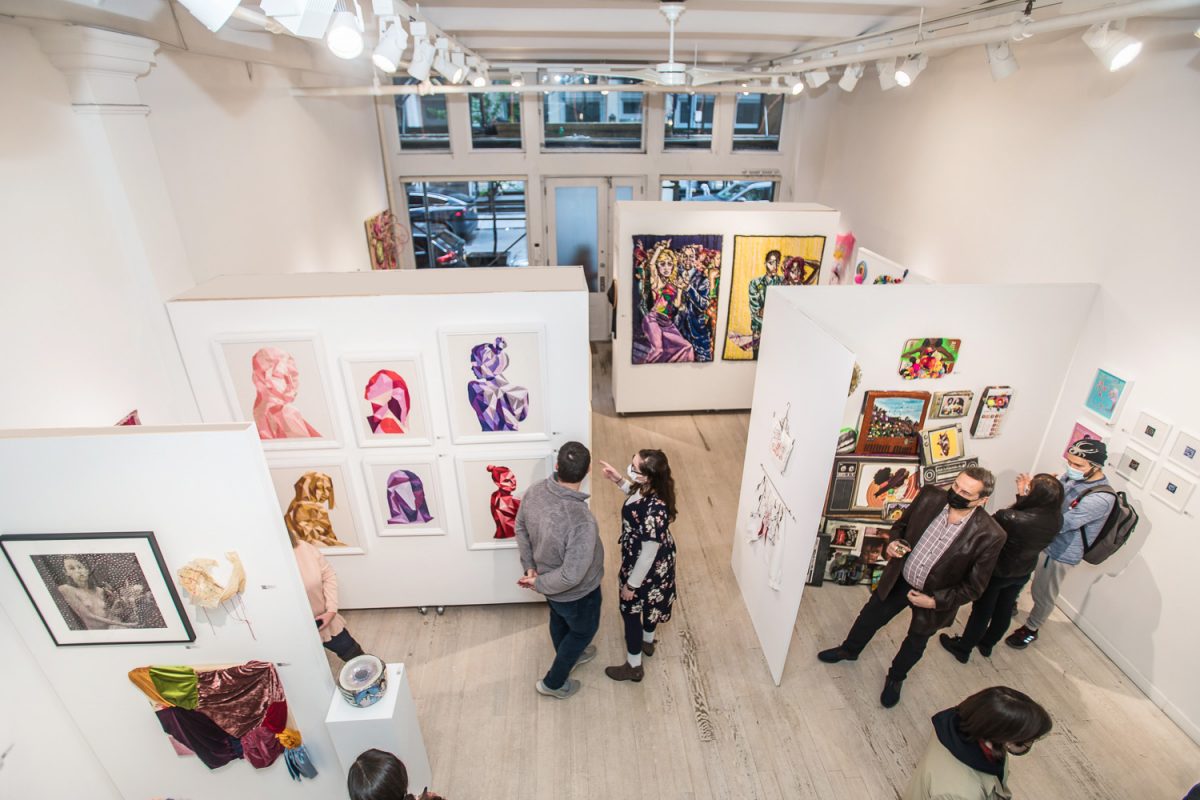 UNRAVELED Confronting The Fabric Of Fiber Art Group Exhibition The Untitled Space Opening Reception 003