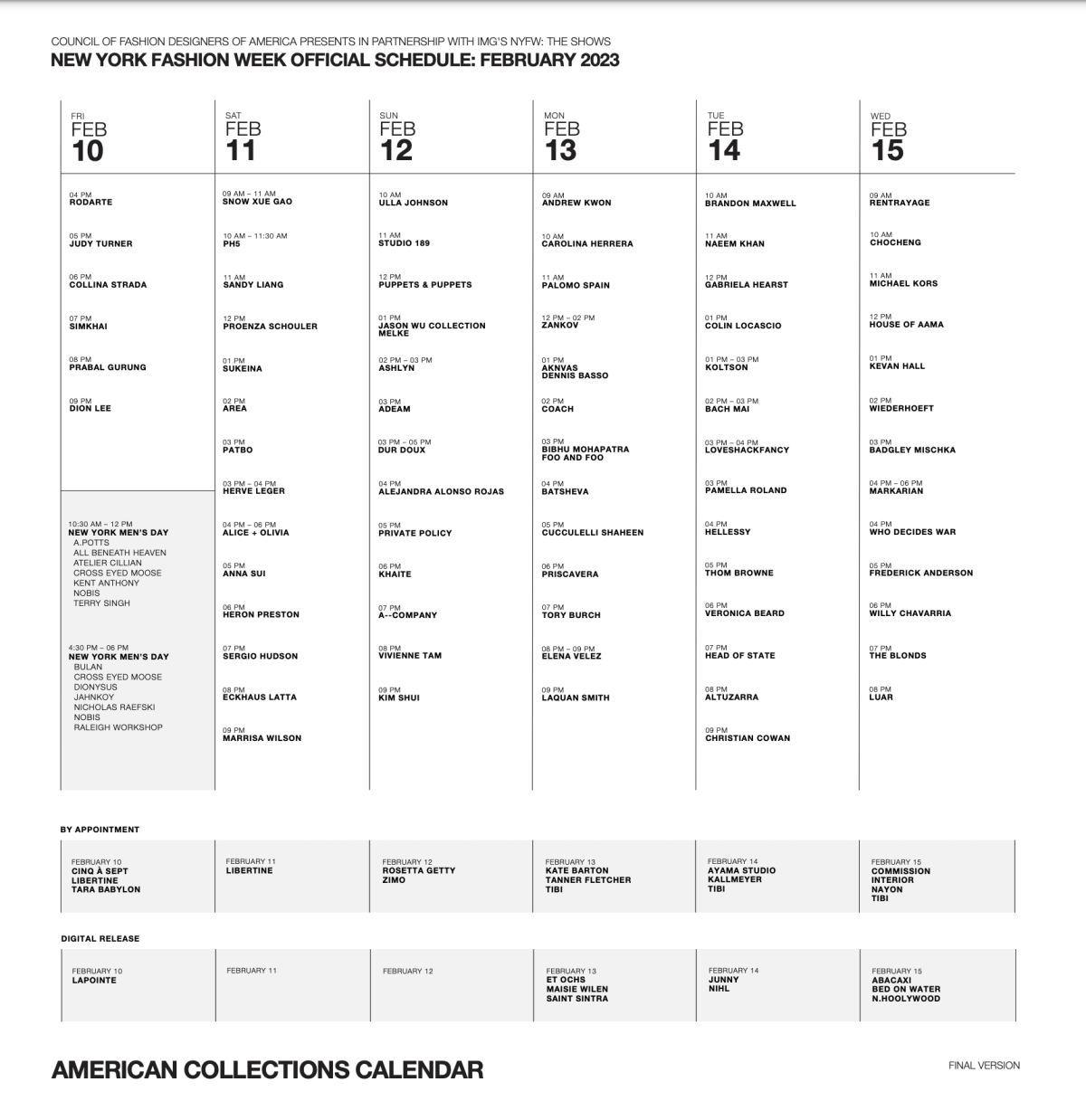 NEW YORK FASHION WEEK IS COMING! GET THE RUNWAY SCHEDULE | THE UNTITLED ...