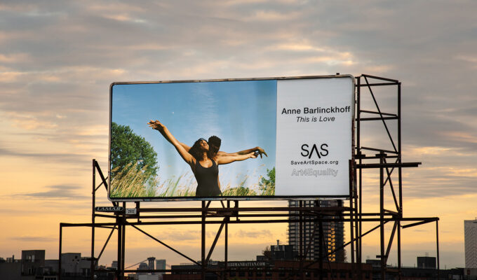 Artist Anne Barlinckhoff SaveArtSpace x Art4Equality x The Untitled Space Public Art Billboard 1XLR 1