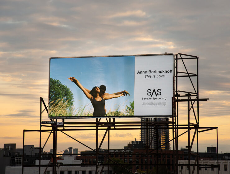 Artist Anne Barlinckhoff SaveArtSpace x Art4Equality x The Untitled Space Public Art Billboard 1XLR 1