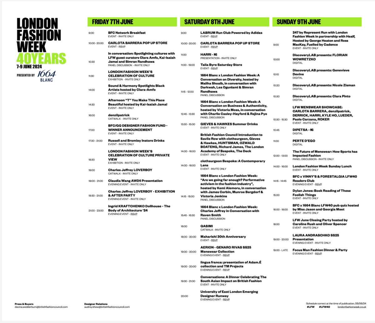 London Fashion Week June