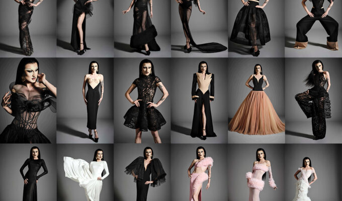 Gottmik for Christian Siriano Resort 2025 Collection. Photograph by Shane Lavancher.