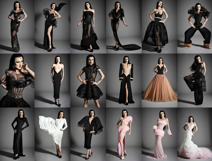 Gottmik for Christian Siriano Resort 2025 Collection. Photograph by Shane Lavancher.