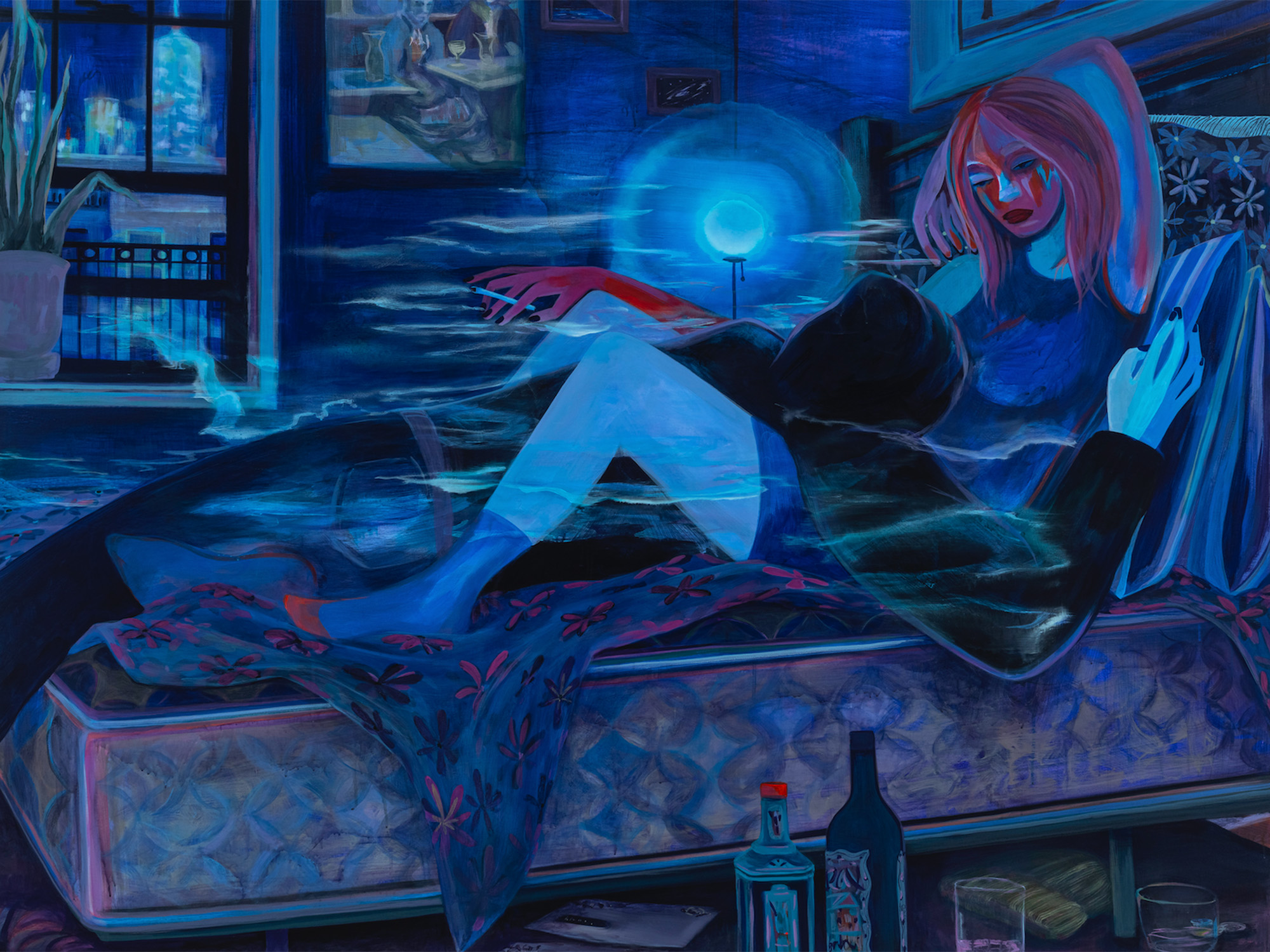 Independent Danielle Roberts LAbsinthe in Orbit 2026 Acrylic on canvas 48 x 60 in. Courtesy Fredericks Freiser New York