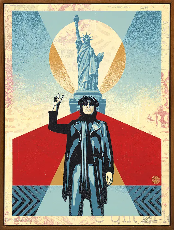 Lennon Peace and Liberty Red Hpm Wood web