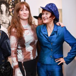 Sol Kjøk and guest attend The "DREAM" Exhibition reception, The Untitled Space gallery, NYC, September 25, 2026