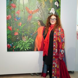 Rene Lynch attends The "DREAM" Exhibition reception, The Untitled Space gallery, NYC, September 25, 2026