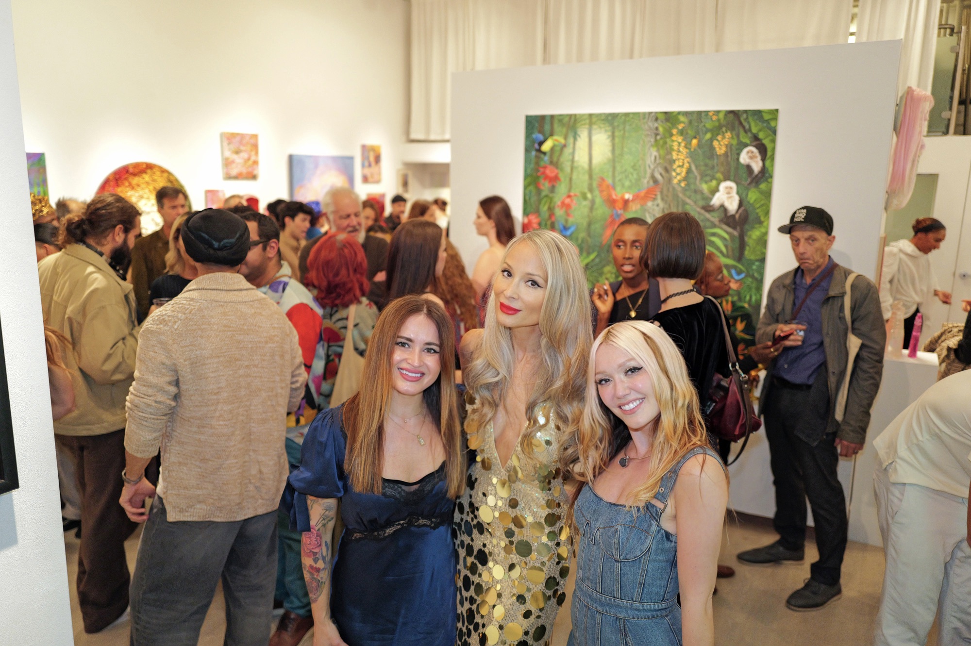 Indira Cesarine, Jo Gamel and Ekaterina Popova at The "DREAM" Exhibition reception, The Untitled Space gallery, NYC, September 25, 2026