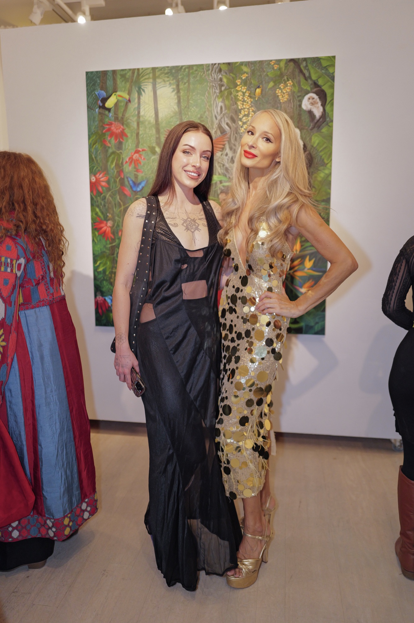 Indira Cesarine with Megan Soderstrom at The "DREAM" Exhibition reception, The Untitled Space gallery, NYC, September 25, 2026