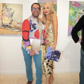 Indira Cesarine and Kristopher Fraser attend The "DREAM" Exhibition reception, The Untitled Space gallery, NYC, September 25, 2026