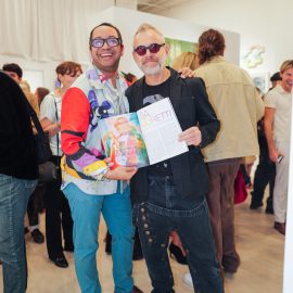 Kristopher Fraser and Alex Korolkovas attend The "DREAM" Exhibition reception, The Untitled Space gallery, NYC, September 25, 2026