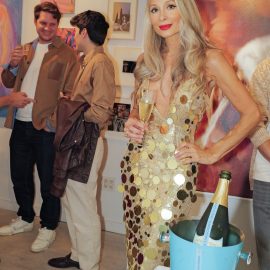 Indira Cesarine at The "DREAM" Exhibition reception, The Untitled Space gallery, NYC, September 25, 2026