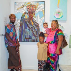 Sunday Olaniyi and guests attend The "DREAM" Exhibition reception, The Untitled Space gallery, NYC, September 25, 2026