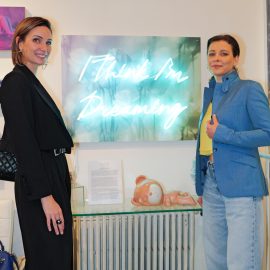 Mila Akopova and Irina Lakshin attend The "DREAM" Exhibition reception, The Untitled Space gallery, NYC, September 25, 2026