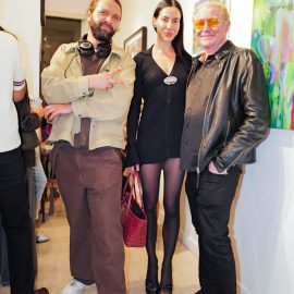 Anna Alimani, David Shusterman, and guest attend The "DREAM" Exhibition reception, The Untitled Space gallery, NYC, September 25, 2026
