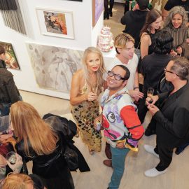 Indira Cesarine and Kristopher Fraser attend The "DREAM" Exhibition reception, The Untitled Space gallery, NYC, September 25, 2026