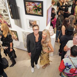 Indira Cesarine and Richard Booth at The "DREAM" Exhibition reception, The Untitled Space gallery, NYC, September 25, 2026