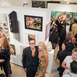 Indira Cesarine and Richard Booth attend The "DREAM" Exhibition reception, The Untitled Space gallery, NYC, September 25, 2026