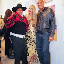 Tony Jones, Indira Cesarine, Yvonne Allaway attend The "DREAM" Exhibition reception, The Untitled Space gallery, NYC, September 25, 2026