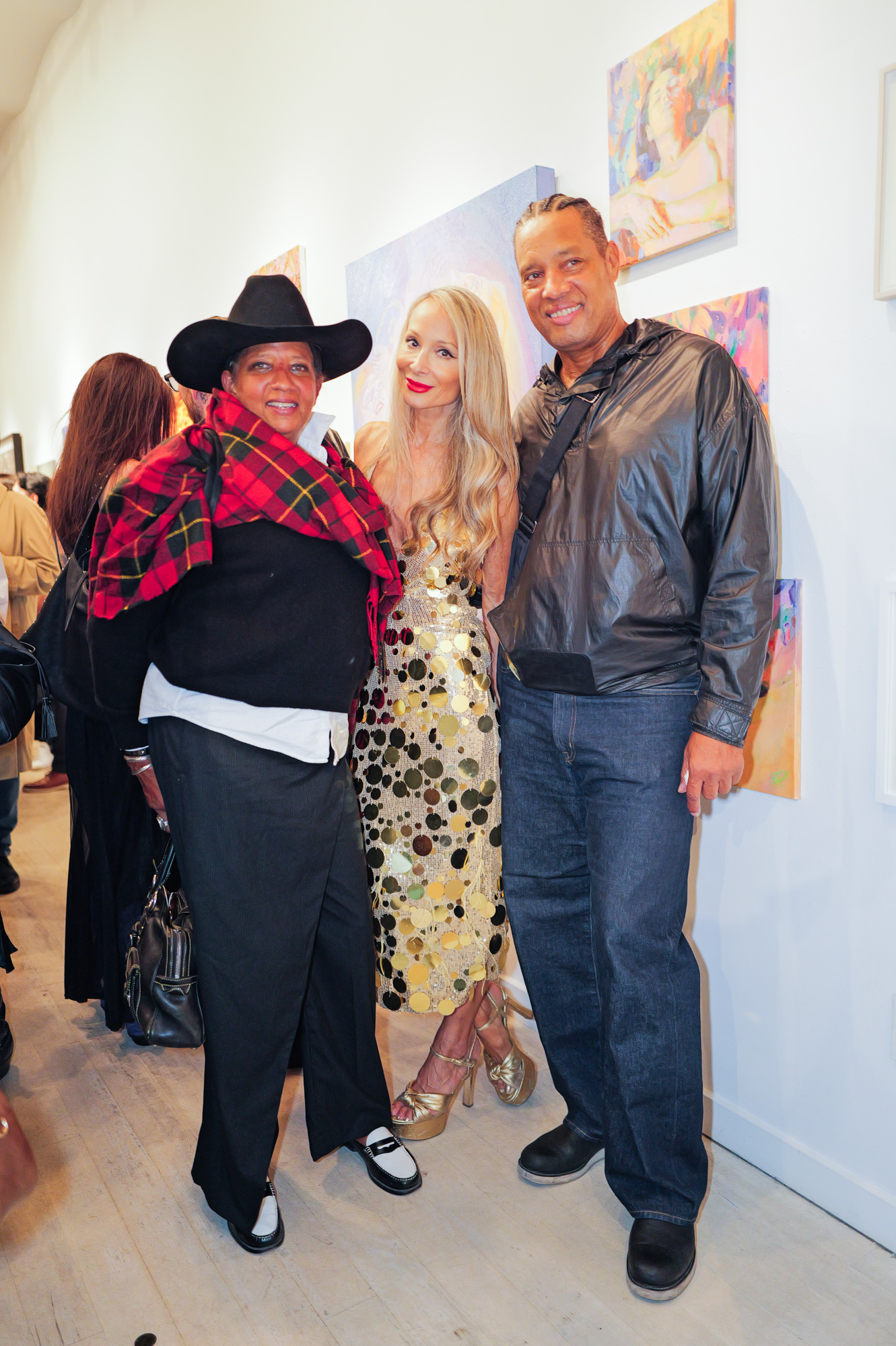 Tony Jones, Indira Cesarine, Yvonne Allaway attend The "DREAM" Exhibition reception, The Untitled Space gallery, NYC, September 25, 2026
