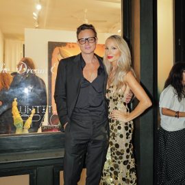 Indira Cesarine and Richard Booth attend The "DREAM" Exhibition reception, The Untitled Space gallery, NYC, September 25, 2026