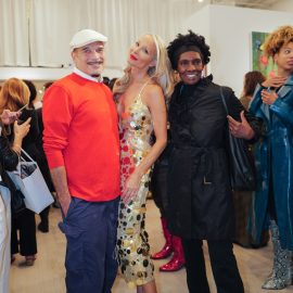 Phillip Bloch, Indira Cesarine, and Constance White attend The "DREAM" Exhibition reception, The Untitled Space gallery, NYC, September 25, 2026