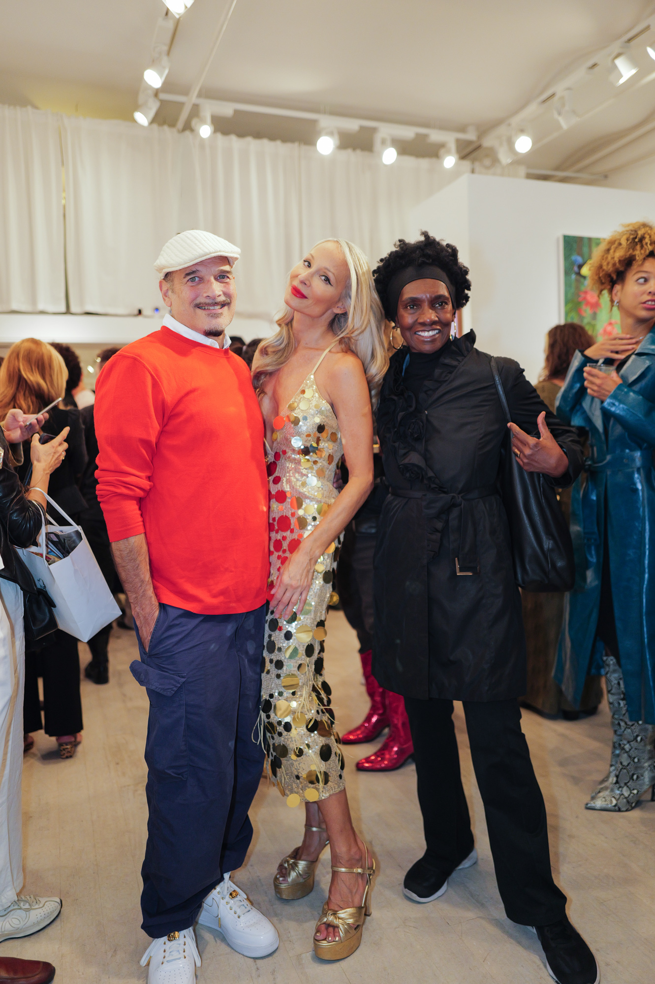 Phillip Bloch, Indira Cesarine, and Constance White attend The "DREAM" Exhibition reception, The Untitled Space gallery, NYC, September 25, 2026